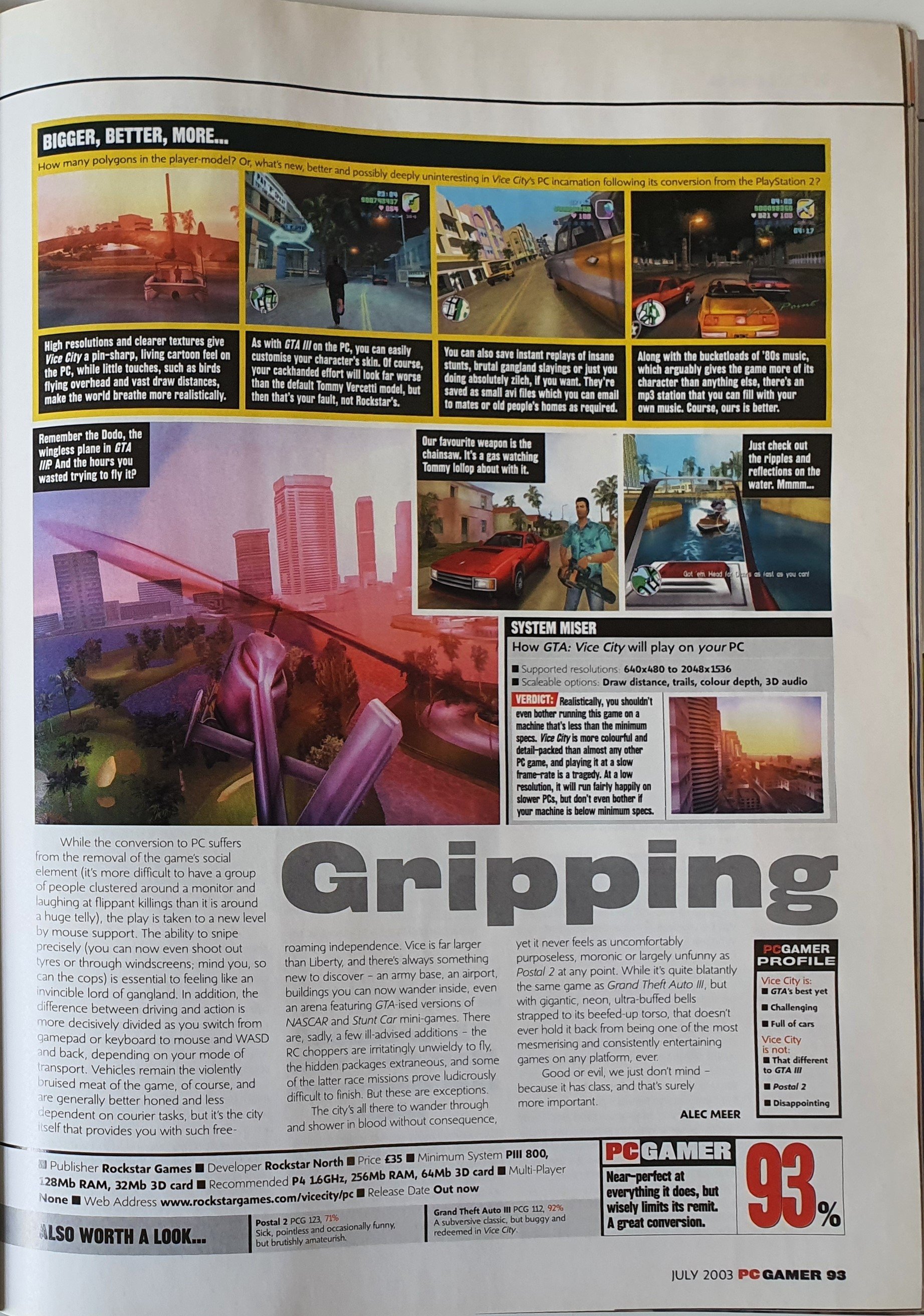 Обзор Vice City, 2003 год