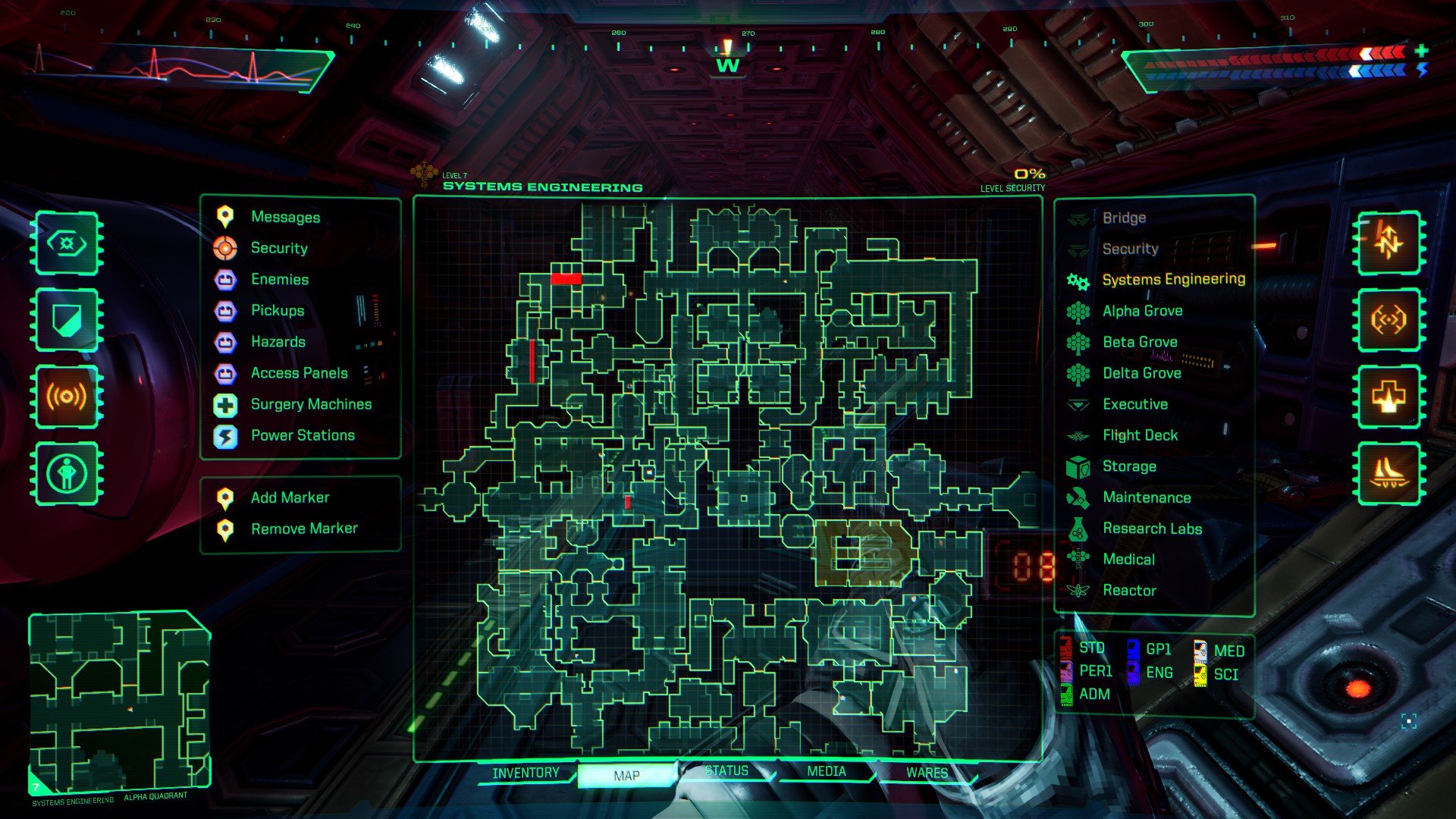 Карта из ремейка System Shock.