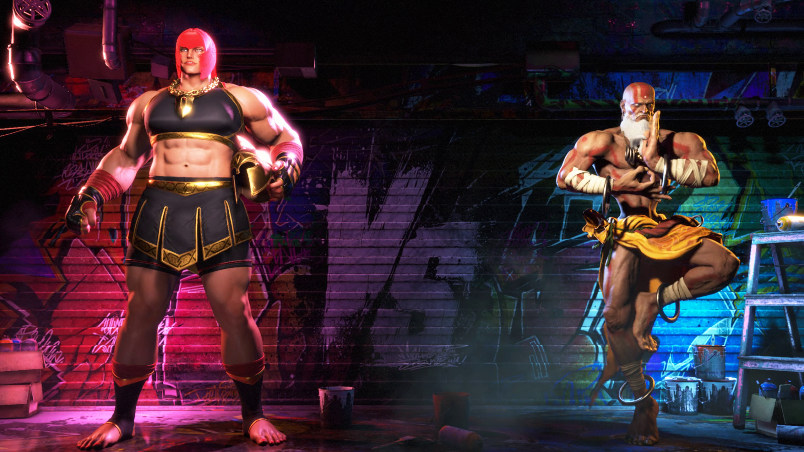 Обзор Street Fighter 6 | GameObzorro 7 Мариса и Дхалсим против экрана.