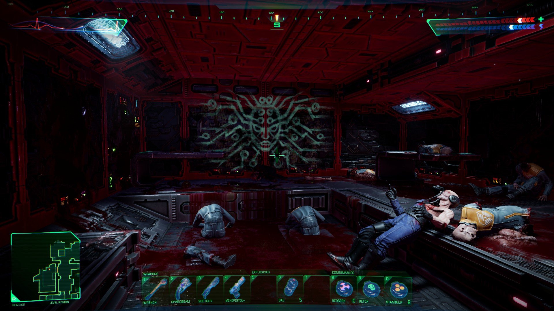 Импровизированное и кровавое святилище ШОДАНА в ремейке System Shock.