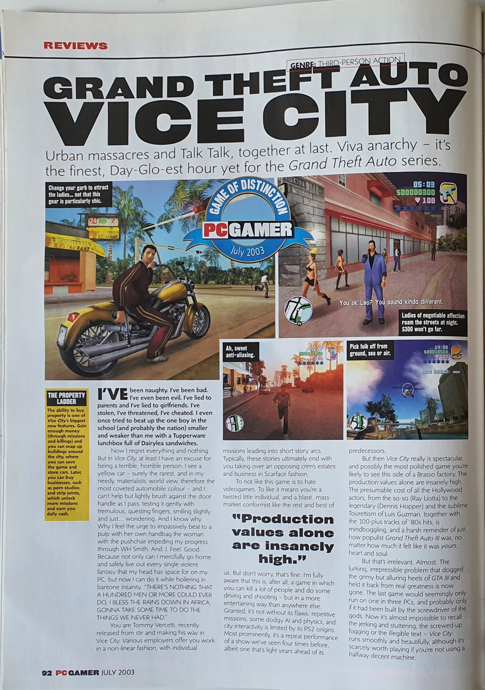 Обзор Vice City, 2003 г.