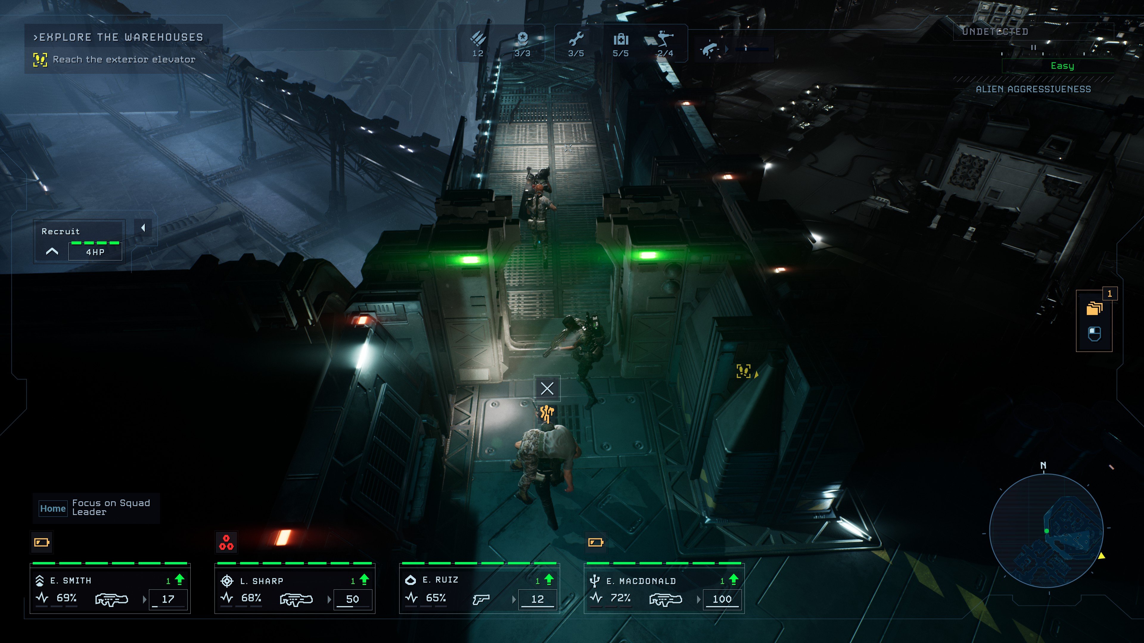 Aliens: Dark Descent темные коридоры