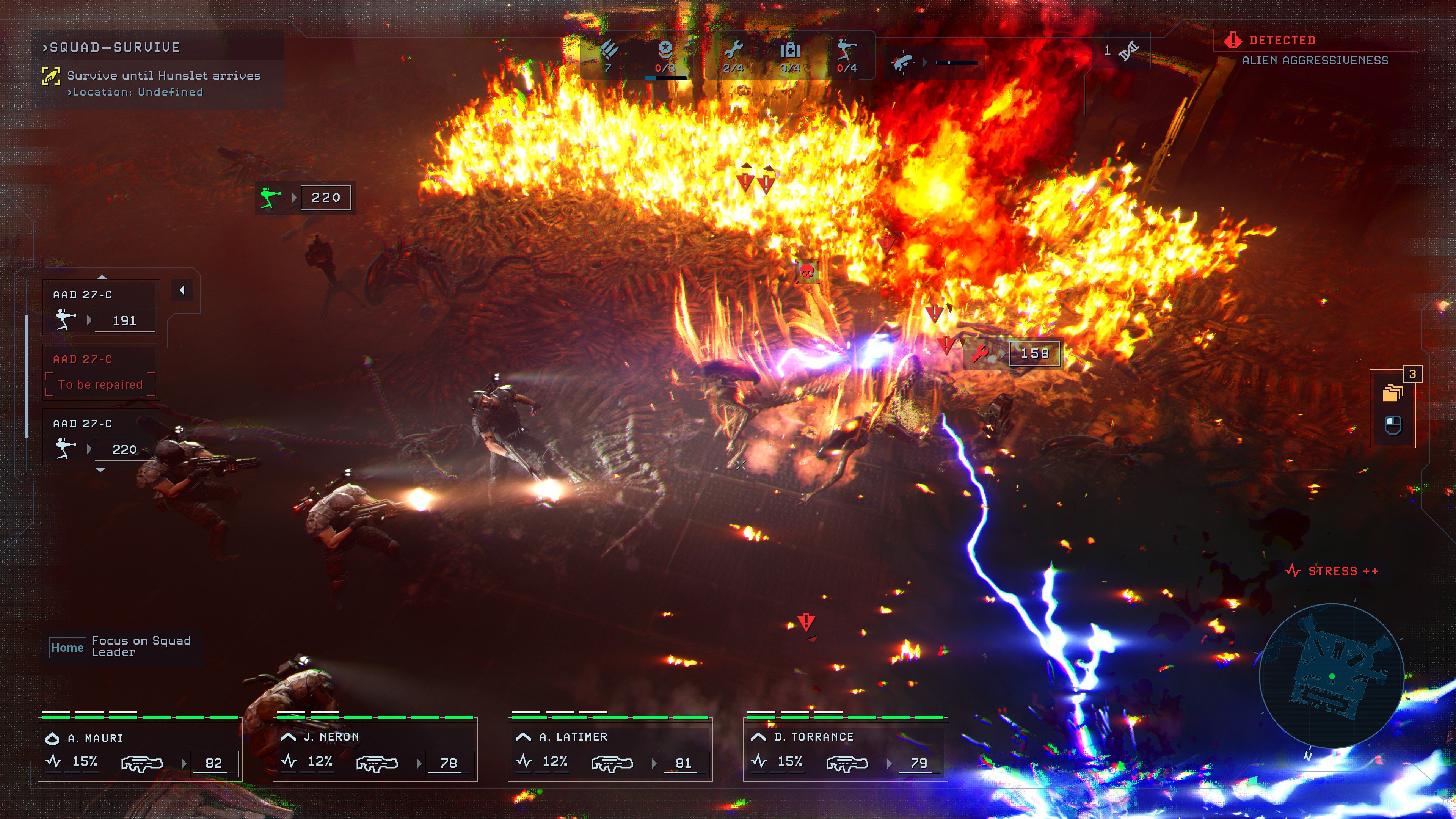 Все горит в Aliens: Dark Descent