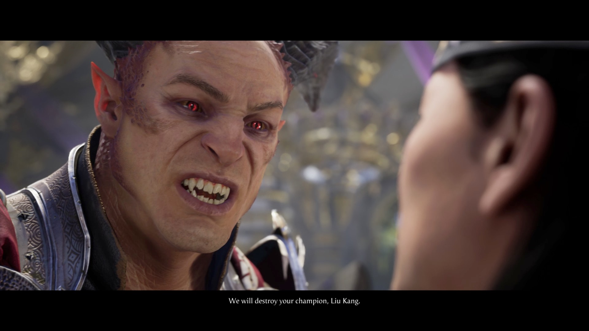 Генерал Шао противостоит Лю Кангу в Mortal Kombat 1.