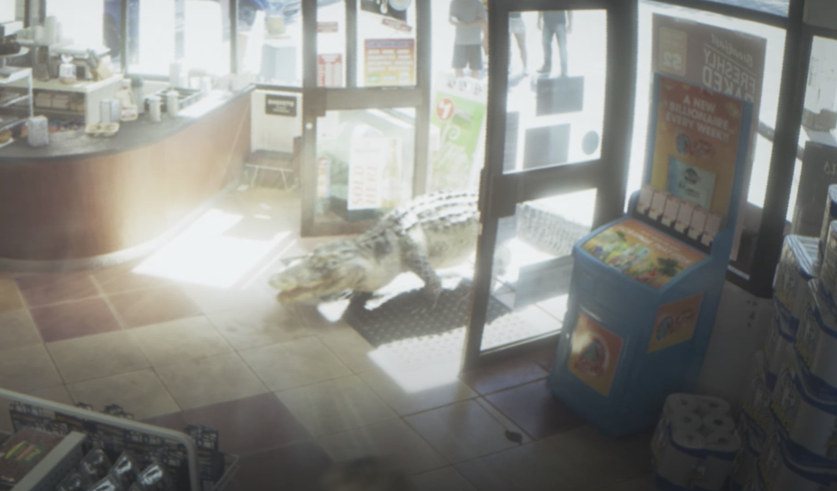 Крокодил из GTA 6 заходит в бар