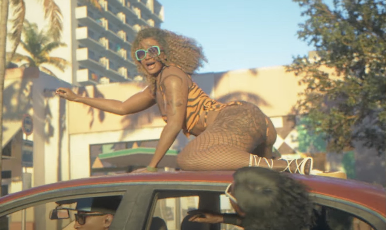 Женщина из GTA 6 тверкает на крыше машины
