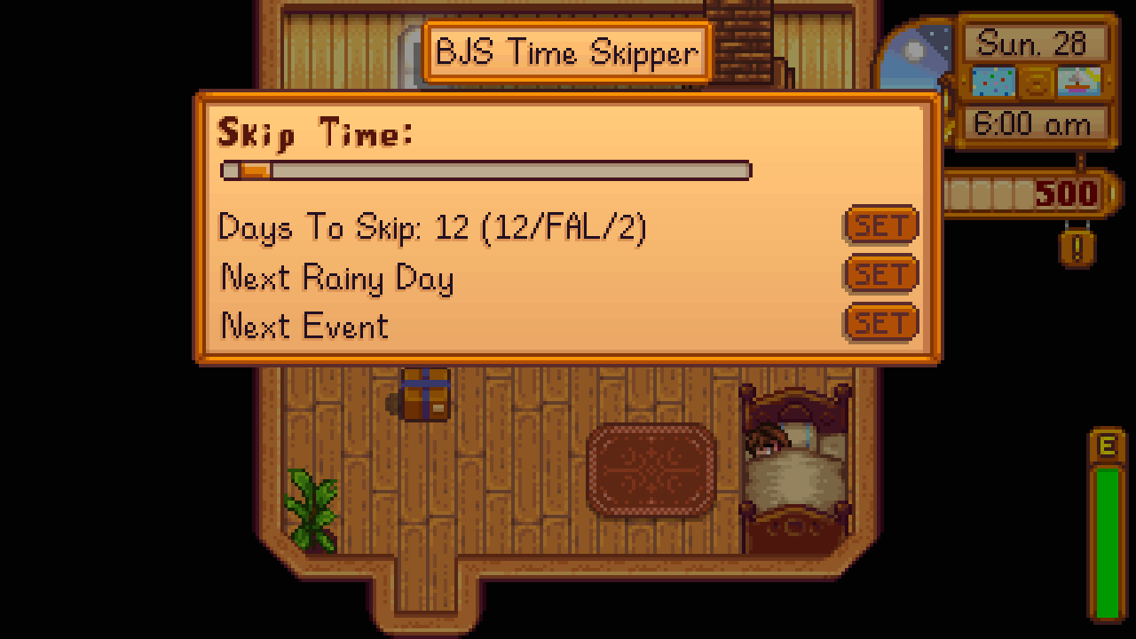 Stardew Valley mods - BJS Time Skipper